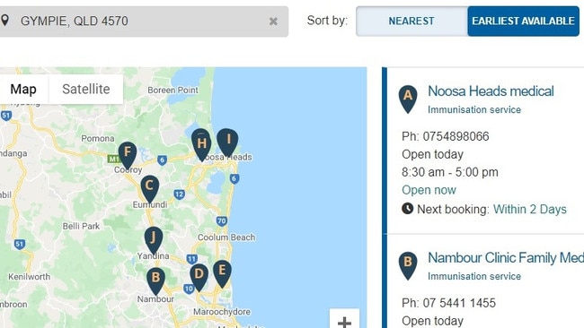 Gympie residents who do not want to travel to the Sunshine Coast to be vaccinated against COVID-19 are facing staggering waiting times of up to a month to receive their jab.