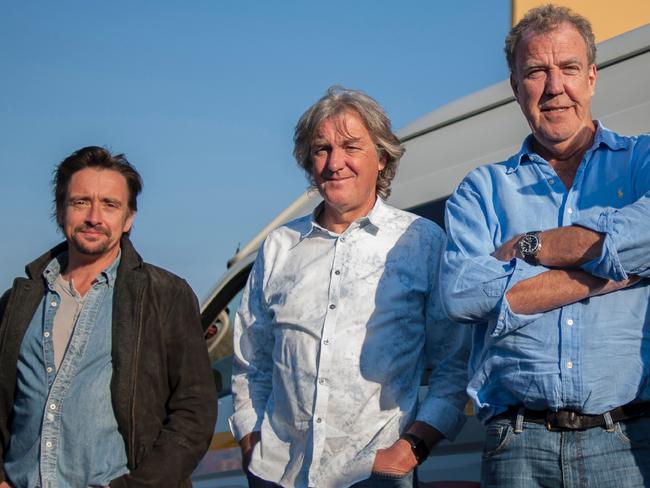 Hammond, James May and Jeremy Clarkson co-hosted Top Gear together. Picture: AFP/Stefan Heunis