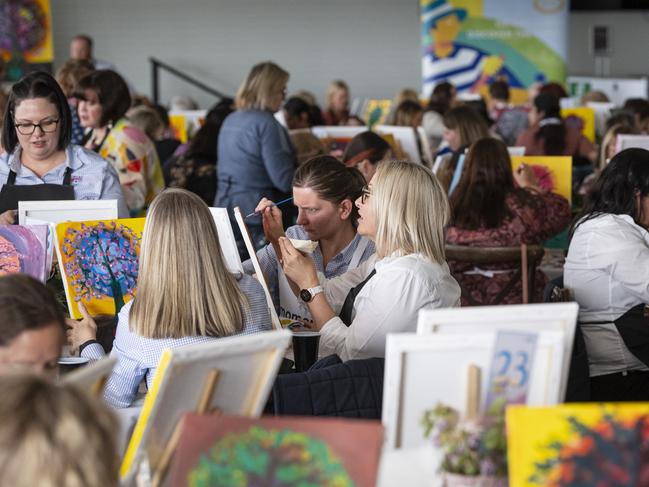 World's Largest Paint and Sip Luncheon for Momentum Mental Health at Clifford Park racecourse, Friday, June 21, 2024. Picture: Kevin Farmer