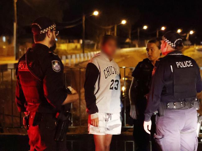 HOLD COURIER MAIL EMBARGO 25TH FEB  Police assisting a DV victim, youth crime in Mount Isa. Picture: Liam Kidston