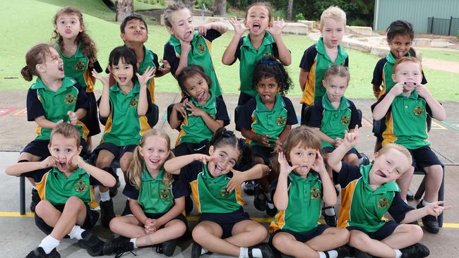 My First Year: Musgrave State School Prep Orange. Front Row: Lucas, Sophia, Liana, Avery, Henry. Middle Row: Cruz, Talia, Kateleen, Manyu, Saphyre, Grayson. Back Row: Isabella, Sahas, Emilia, Kora, Sebastian, Neel. Picture Glenn Hampson.