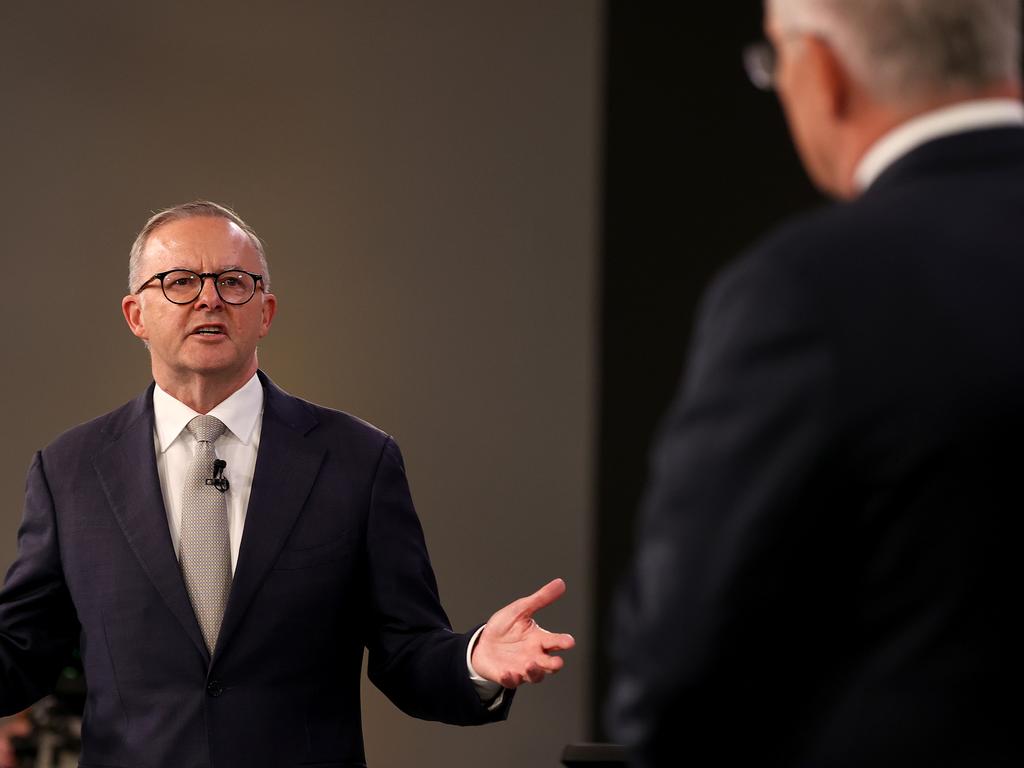 It was a tense moment when Scott Morrison and Anthony Albanese went back and forth over the issue. Picture: Toby Zerna