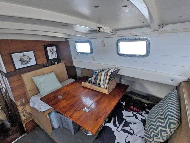 This is the dining/living area of the boat. Picture: Facebook