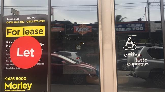 Empty shopfronts on Glenferrie Rd, Hawthorn