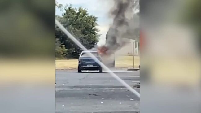 Car on fire