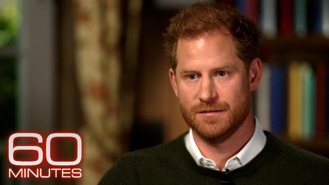 In the first US television interview to discuss his upcoming memoir, Spare, Prince Harry sits down with 60 Minutes’ Anderson Cooper to also recount his childhood, the loss of his mother and his rift with the royal family. Picture: CBS via Getty Images