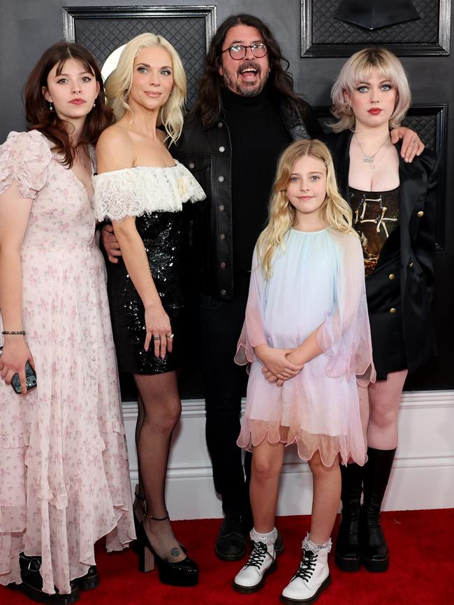 The Grohls at last year’s Grammys. Picture: Getty