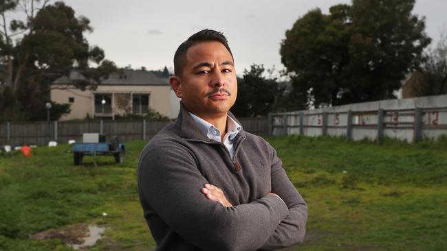 Quinten Villanueva representative of the owners of the land in North Hobart that was given to Hobart City Council to build a carpark on however took four years for approvals to go through council. Picture: Nikki Davis-Jones