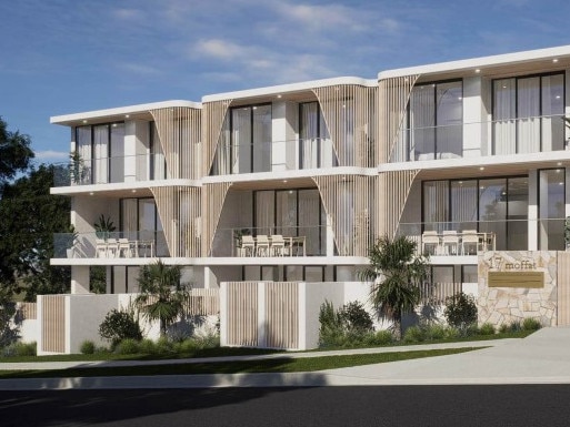 Renders of the proposed set of units for 17 and 19 Moffat St, Moffat Beach. Photo: DCM Building Design