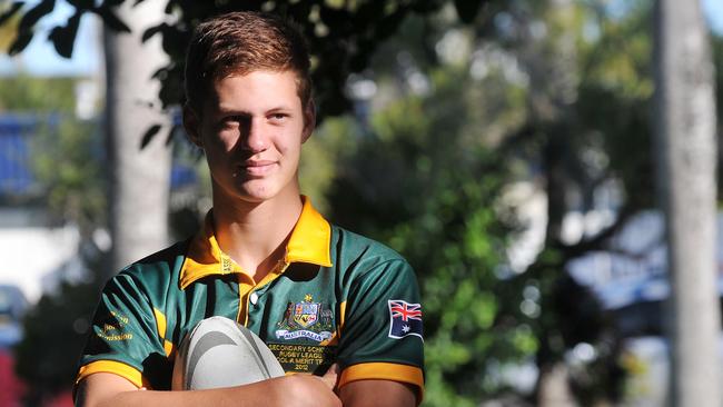 Kalyn Ponga was selected to play for the Australian Schoolboy side in 2012. Picture: Lee Constable.