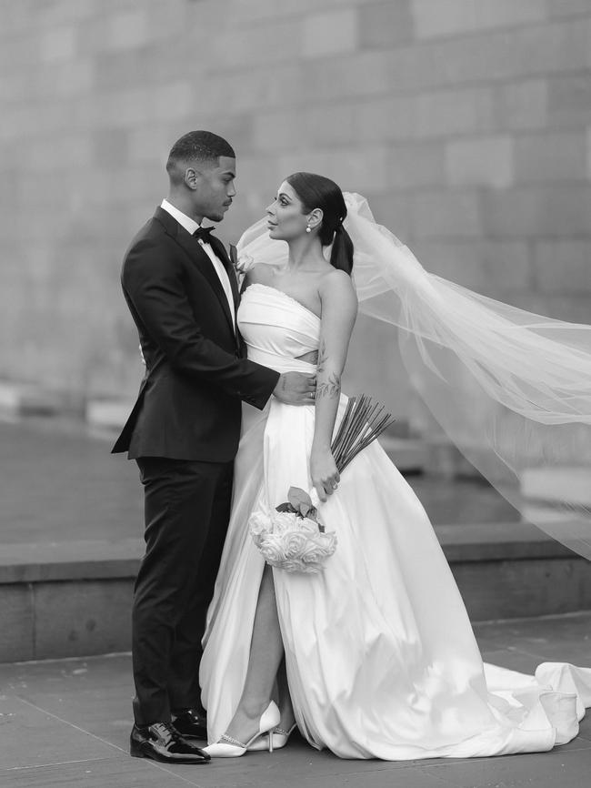 Renée Spiridis and Caleb Pretorius held their reception at Luminare in South Melbourne. Picture: APL Photography