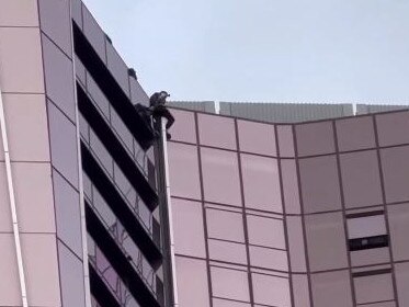 Police were waiting for him at the top of the building. Picture: Trent_Theo/Instagram