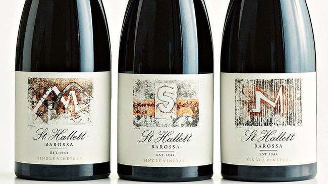 St Hallett Single Vineyard wines. Picture: Guy Bailey