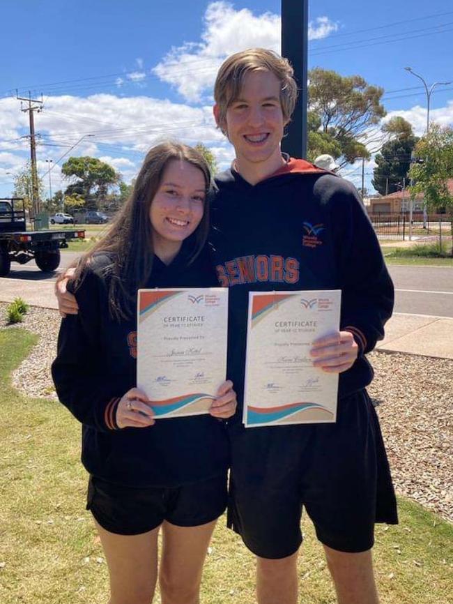 Kane Coulson and his partner managed to settle into their new school environment and passed with flying colours. Picture: supplied