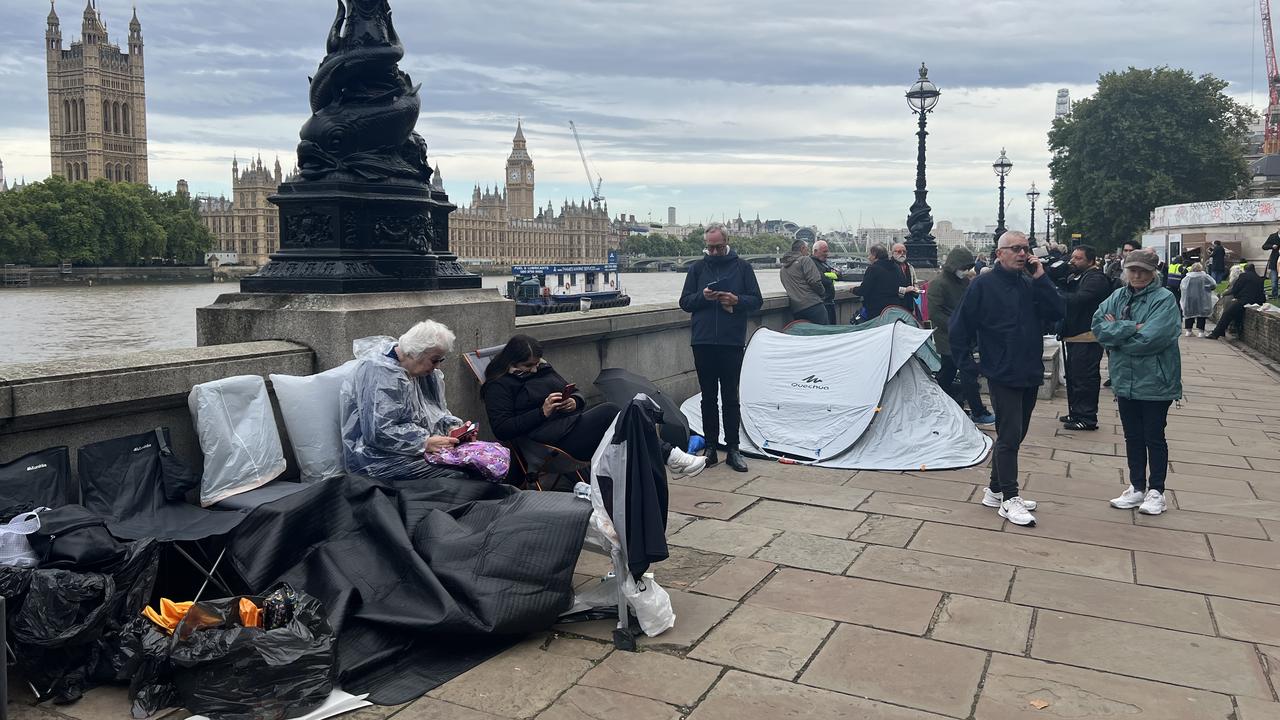 People have queued overnight to view the Queen’s coffin. Picture: Chantelle Francis