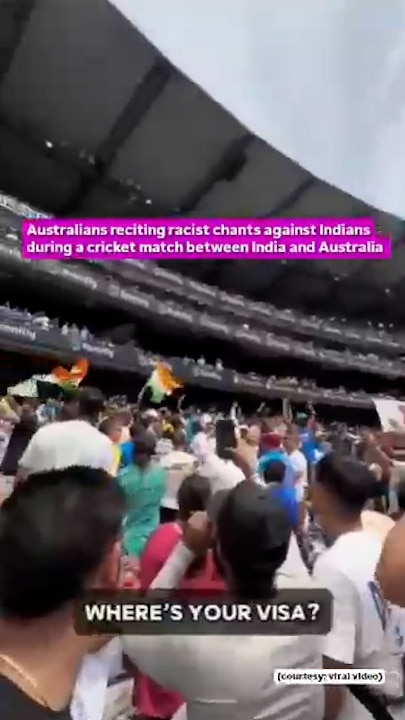 Supporters singing a racist chant