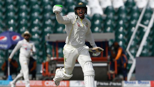 Usman Khawaja led from the front for Australia. Picture: AFP Images