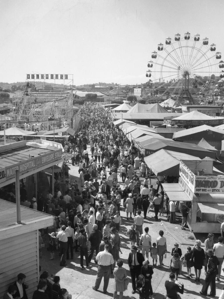 Side Show Alley, 1969, packed with visitors. Picture: Keith Morris