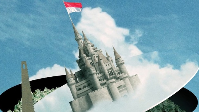The warnings that the palace dirt could be leaked were realised. Above, from an illustration by Nicolas Ortega for WSJ. Magazine