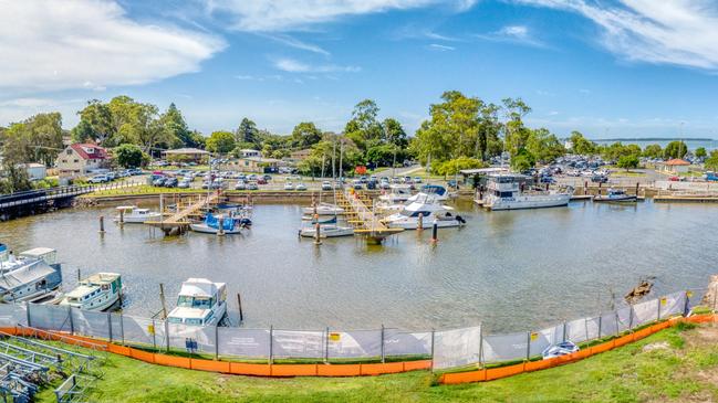 Elevated photography gives an indication of views soon to be available at Wayfarer Residences at Weinam Creek in Redland Bay. Picture: Jaden Boon Photography