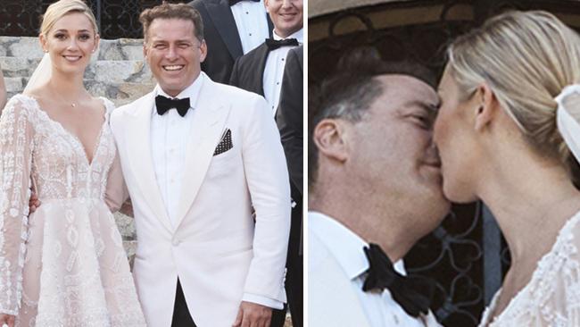 Karl Stefanovic and Jasmine Yarbrough’s relationship and splashy wedding celebrations have been blamed for his sacking from Today. Picture: Supplied