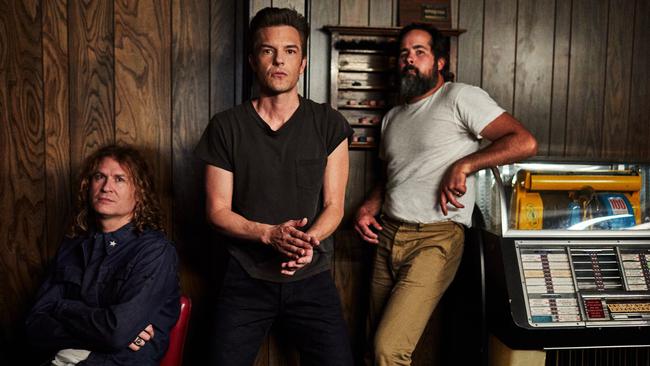 US rock band The Killers, Dave Keuning, Brandon Flowers, Ronnie Vannucci Jr. Picture: Supplied / Danny Clinch.