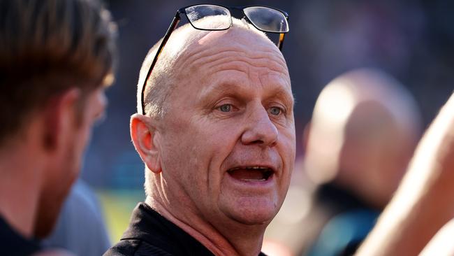 Ken Hinkley is under some serious pressure heading into the final season of his contract. Picture: Getty Images