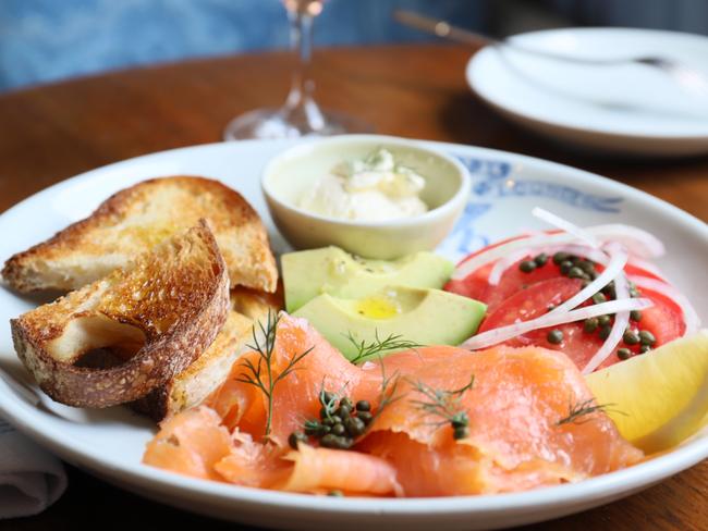 Smoked salmon, tomatoes, avocado and capers. Picture: Jenifer Jagielski