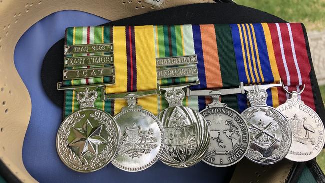 The medals of Dave Finney — an ADF member who lost his battle with PTS in February 2019.