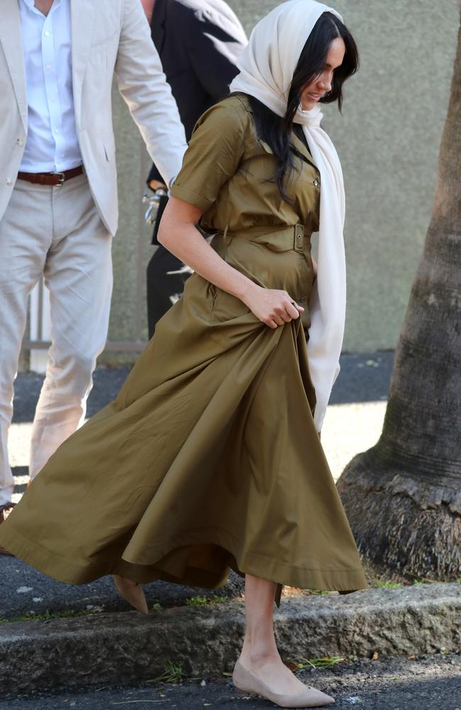 Meghan visited Auwal Mosque on Heritage Day with Prince Harry. Picture: Chris Jackson/Getty Images