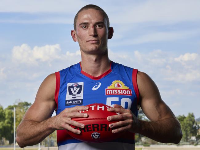 Dan Orgill is the new captain of Footscray Bulldogs. Photo: Graham Denholm/AFL Photos/via Getty Images