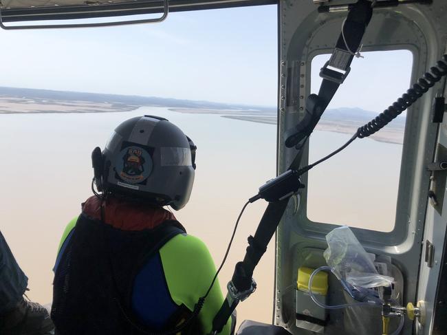RACQ Rescue 300 is continuing a search for a missing man in the Port Alma region after reports a boat had capsized on October 31. Picture: Supplied