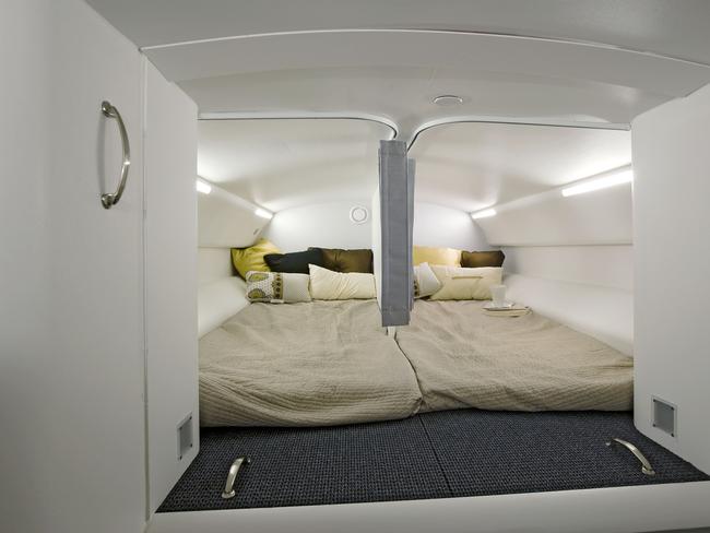 Inside the pilot rest area in a Dreamliner.