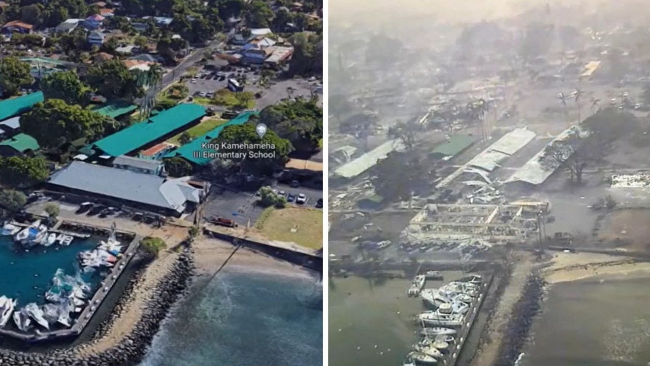 King Kamehameha III Elementary School is completely destroyed. Picture: Tiktok/@bites_socks_box_o_rocks