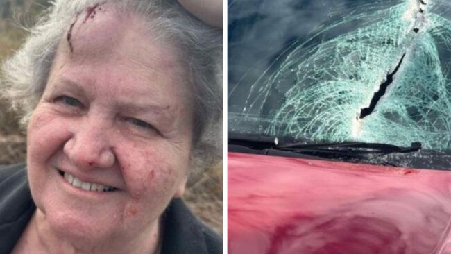 Queensland woman hospitalised after metal smashes car windshield on highway