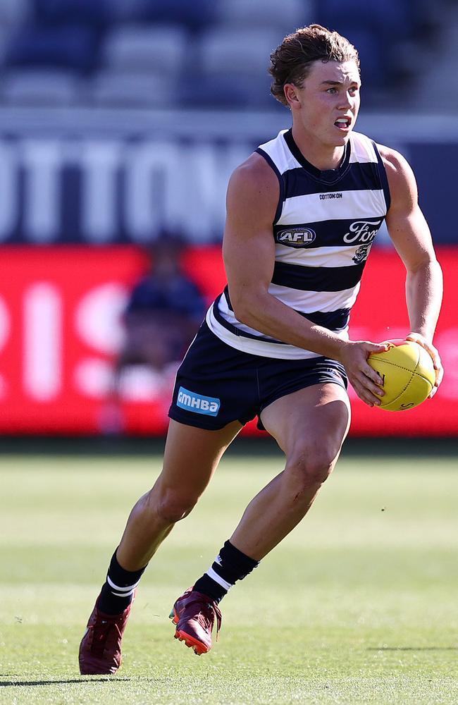 Tanner Bruhn looked strong in Geelong’s pre-season matches. Picture: Michael Klein