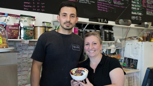 Little Gossip Cafe’s Fadi and Sadie at the Everton Hills cafe. Photo: Dominika Lis