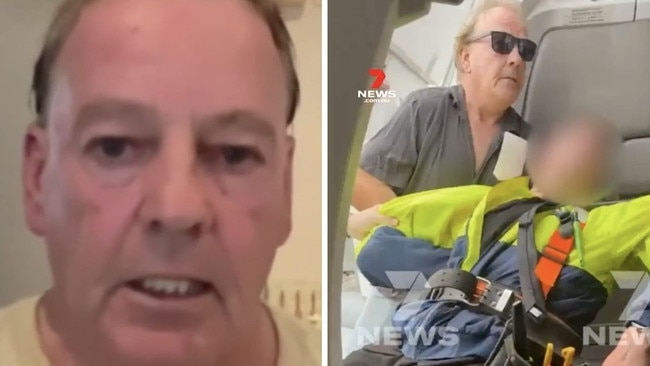 Barry Clark, a shearer from Echuca in Victoria, has retold how he tackled a 17yo boy allegedly armed with a gun on a Jetstar flight. Picture: Supplied