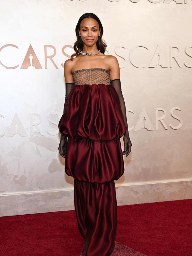 Zoe Saldana attends the 97th Annual Academy Awards at the Dolby Theatre in Hollywood, California. Picture: AFP