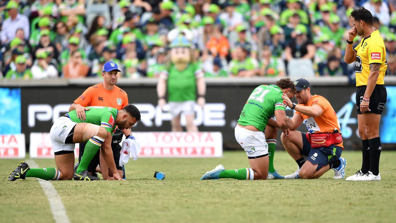 Canberra was left reeling against the Warriors. Picture: Gregg Porteous/NRL Photos