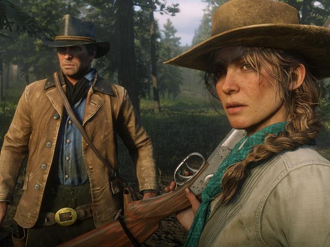 Red Dead Redemption II offers fans massive amounts of gunfire, horses and outlaws across the Wild West. Picture: Screengrab from Red Dead Redemption II