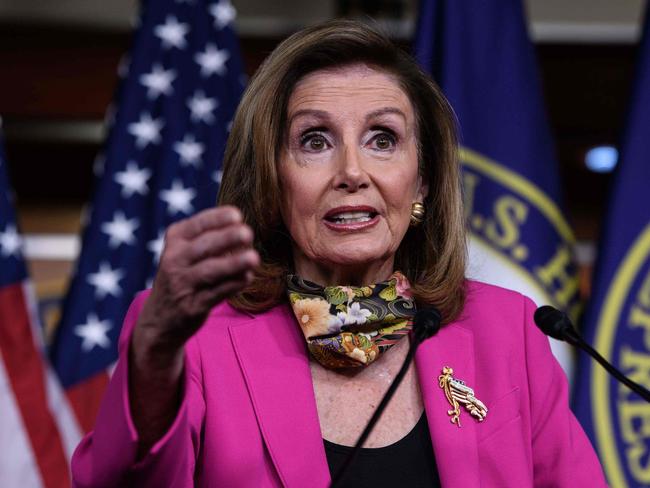 US Speaker of the House, Nancy Pelosi, Democrat of California, holds her weekly press briefing on Capitol Hill in Washington, DC, on September 18, 2020. (Photo by NICHOLAS KAMM / AFP)