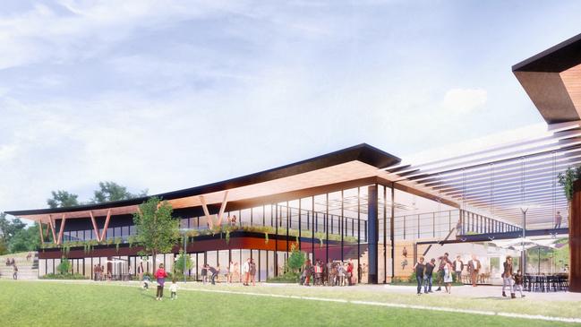 A concept image of the Crows’ proposed training centre at the North Adelaide Aquatic Centre.