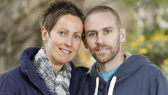 Christian with his wife Karen. Picture: David Caird