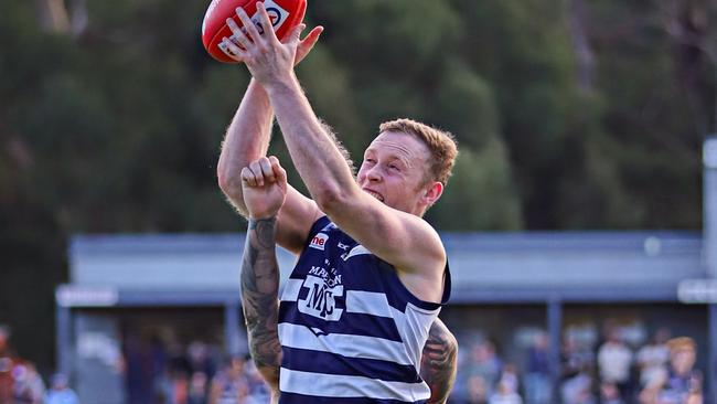 Matthew Dick in action for Macedon. Picture: Aaron Cook