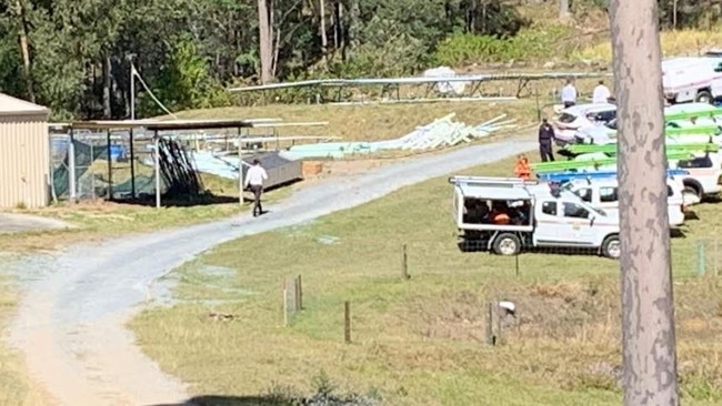 Police are searching a property at Bonogin in the Gold Coast hinterland in relation to the 2012 disappearance of Tina Greer. Picture: Jordan Fabris/Nine News Queensland