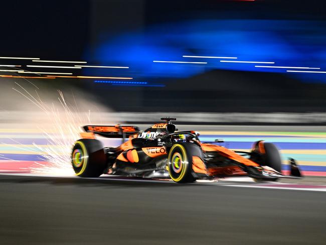 Piastri driving the (81) McLaren MCL38 Mercedes during Sprint Qualifying ahead of the F1 Grand Prix of Qatar. Picture: Clive Mason