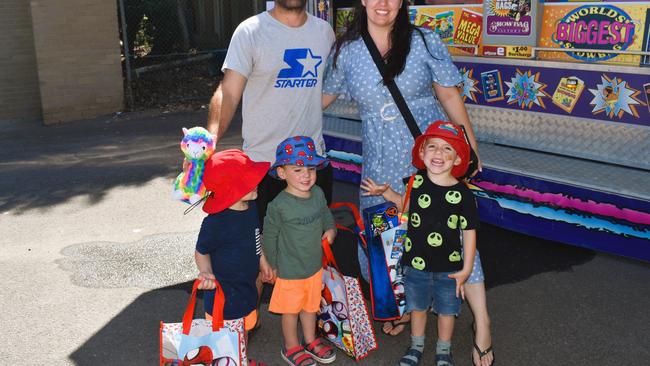 Anthony Azzopardi, Jayden, Jack, Ryder, Star Liene at the 140th Warragul Annual Show on Saturday, March 01, 2025. Picture: Jack Colantuono