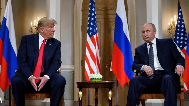 Russian President Vladimir Putin and US President Donald Trump. Picture: Brendan Smialowski/AFP