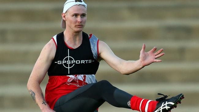 Wantaway Giant Cam McCarthy trains with WAFL club South Fremantle.